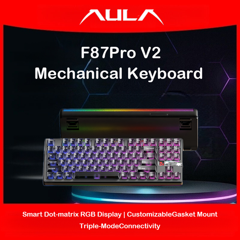 AULA F87 Pro V2, Keyboard Meka - Gaming Keyboard Hot Swappable ulasan dan harga