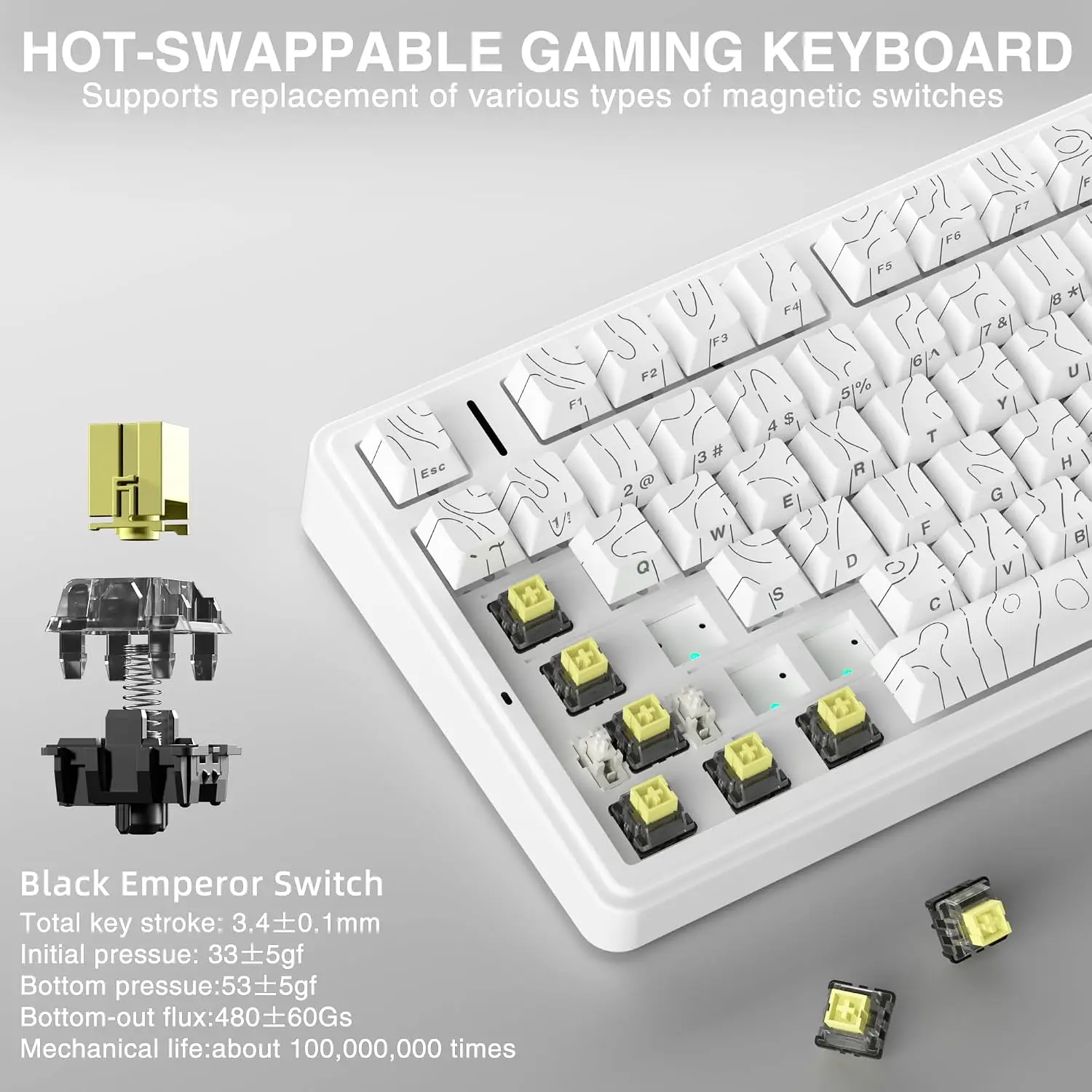 AULA F75 HE Keyboard Mekanik G - Gaming Keyboard Nearby ulasan dan harga